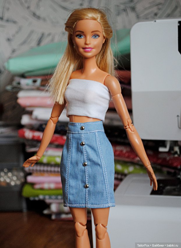 Юбка джинсовая для Barbie Весна (DMB39)