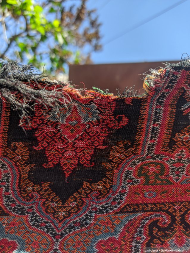 Шикарное антикварное покрывало. Кашмир. 19 век (фото 4)