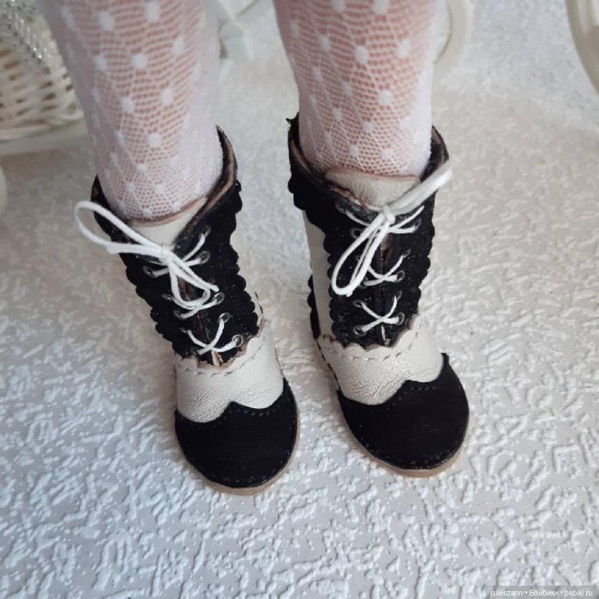 Онлайн МК - Обувь в стиле Оксфорд для любых кукол и игрушек (фото 6)