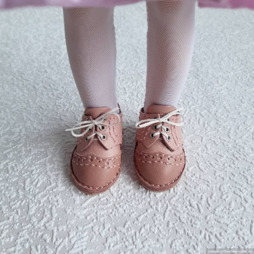 Онлайн МК - Обувь в стиле Оксфорд для любых кукол и игрушек (фото 5)