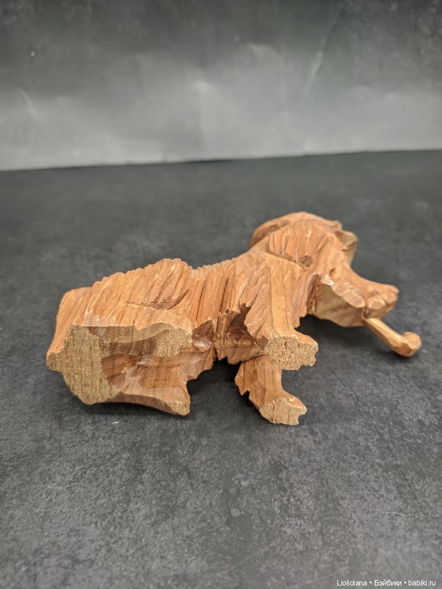 Деревянная статуэтка Собака С Трубкой. Винтаж (фото 5)