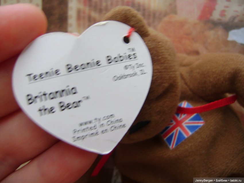 Медведик с флагом UK для кукол 40 см + (фото 5)