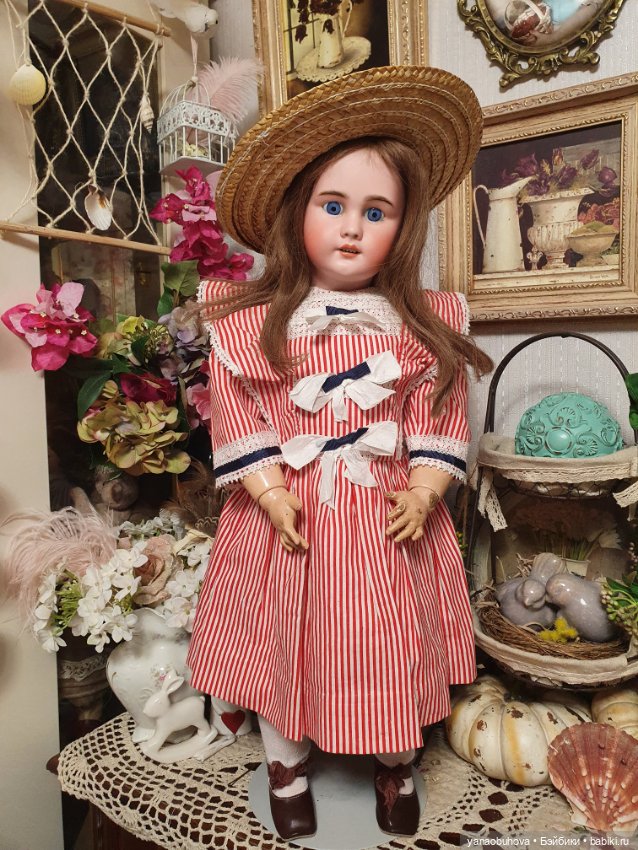 Антикварная французская кукла DEP, 61 см