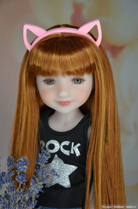 Ободки "кошечка ажурная" на кукол Руби Ред, 37 см и Готц, 36 см (фото 4)