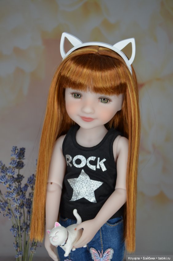 Ободки "кошечка ажурная" на кукол Руби Ред, 37 см и Готц, 36 см (фото 8)