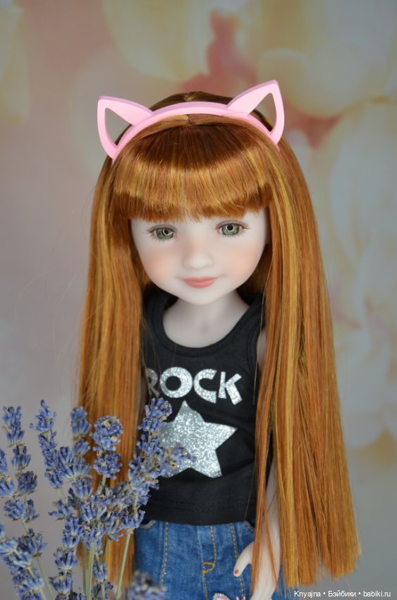 Ободки "кошечка ажурная" на кукол Руби Ред, 37 см и Готц, 36 см (фото 3)