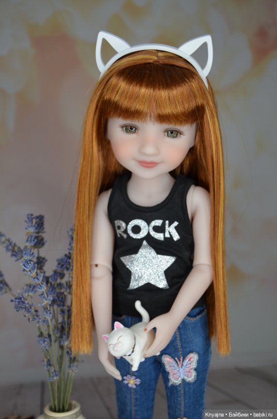 Ободки "кошечка ажурная" на кукол Руби Ред, 37 см и Готц, 36 см (фото 9)