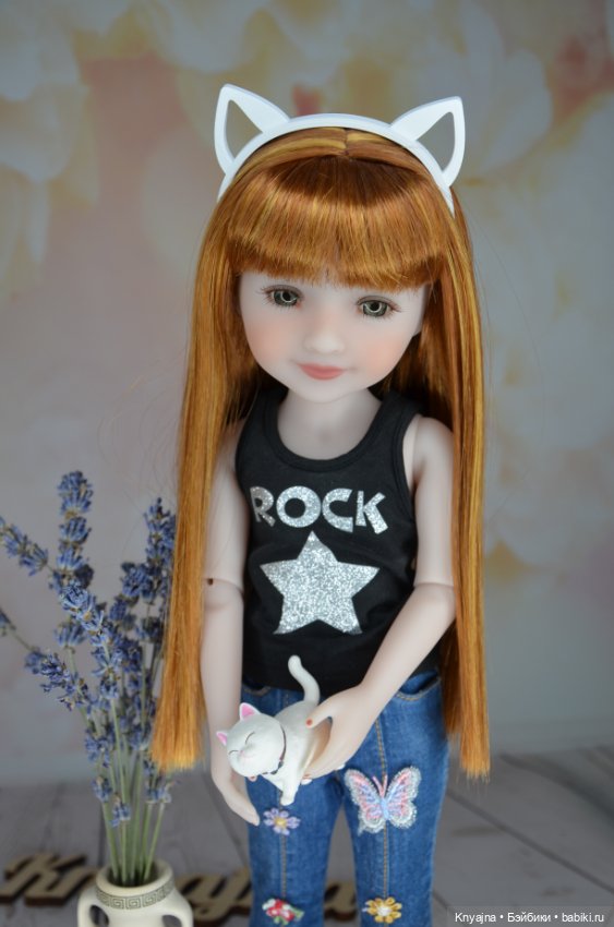 Ободки "кошечка ажурная" на кукол Руби Ред, 37 см и Готц, 36 см (фото 6)