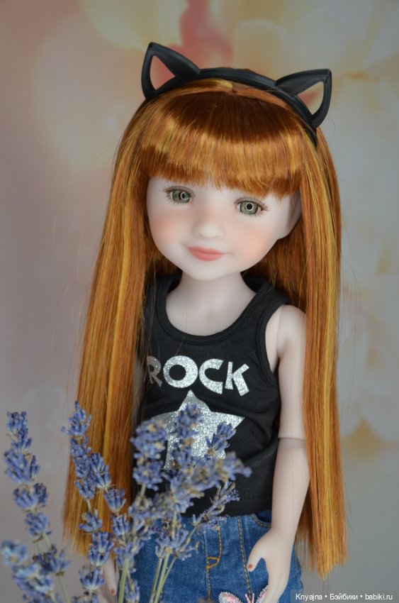 Ободки "кошечка ажурная" на кукол Руби Ред, 37 см и Готц, 36 см (фото 2)