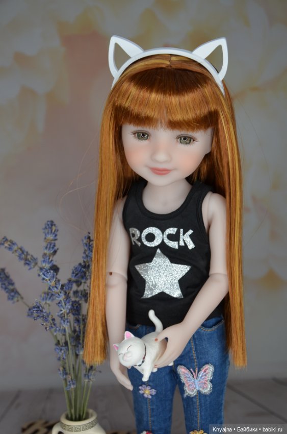 Ободки "кошечка ажурная" на кукол Руби Ред, 37 см и Готц, 36 см (фото 7)