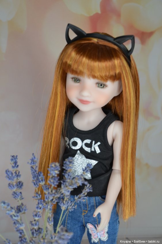 Ободки "кошечка ажурная" на кукол Руби Ред, 37 см и Готц, 36 см