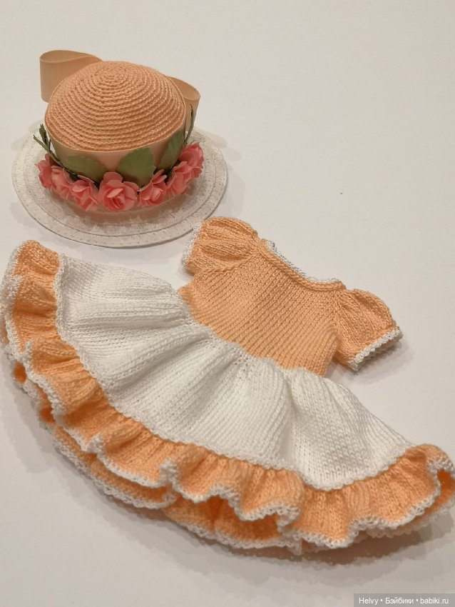 Платье и шляпка для куклол Little Darling и Paola Reina (фото 3)