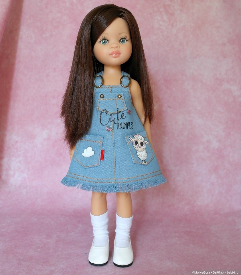 Одежда для кукол - Джинсовый сарафан для куклы Paola Reina купить в Шопике