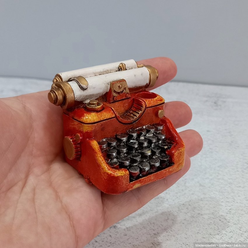 Печатная машинка — Миниатюра для кукол