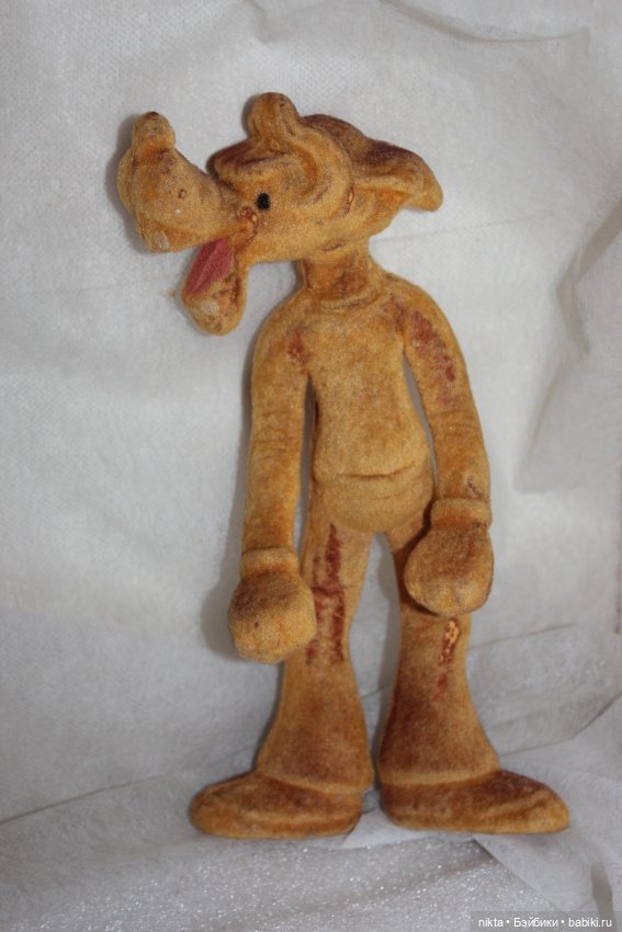 Игрушка СССР* Волк * Ну погоди * Флок на проволочном каркасе