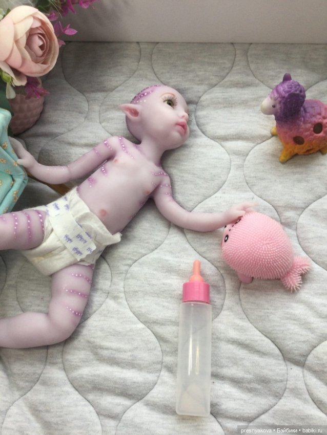Силиконовая кукла-реборн розовый аватар Виола (фото 3)