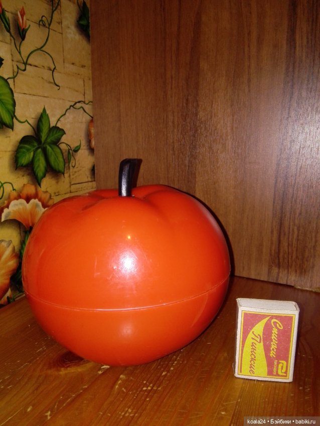 Игрушка Шкатулка СССР пластик Яблоко (фото 2)