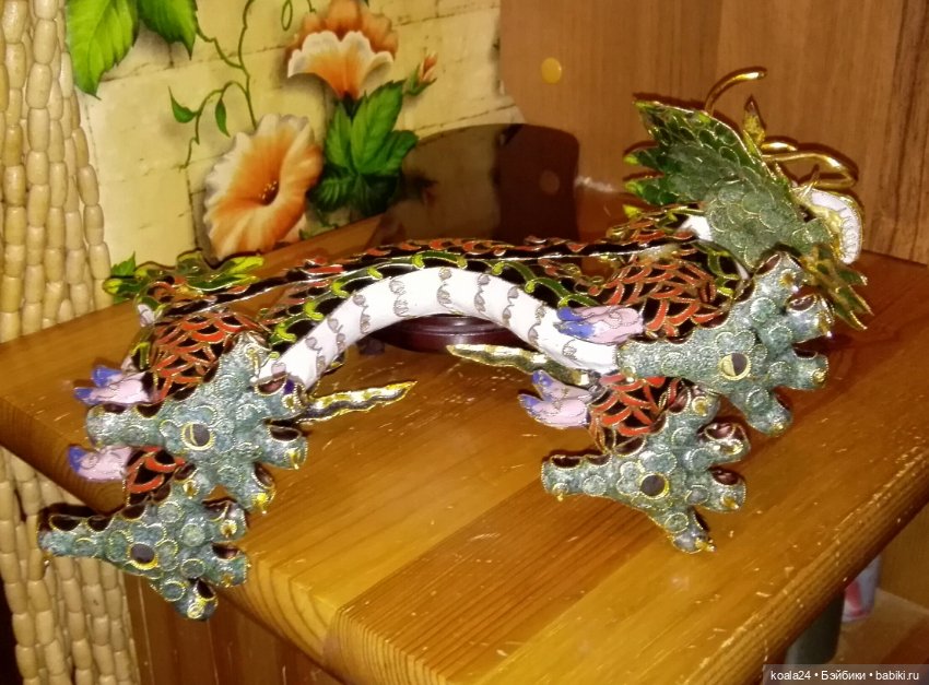 Статуэтка ДРАКОН Клуазоне эмаль латунь Китай (фото 10)