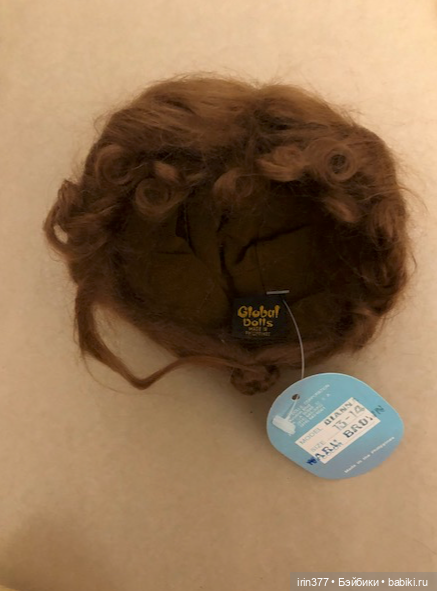 Парик для антикварной куклы натуральный мохер