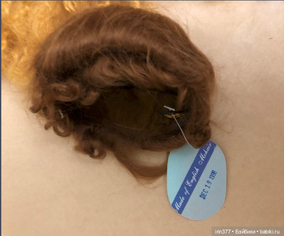 Парик для антикварной куклы натуральный мохер (фото 4)