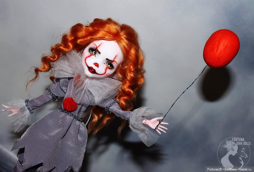 OOAK Monster High (Эвер афтер хай Монстер хай) Пеннивайз Оно Танцующий клоун (фото 2)