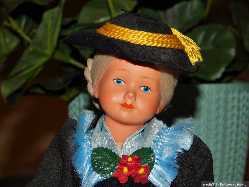 Красивая,антикварная,целлулоидная кукла немецкой компании AJ .Новая (фото 6)