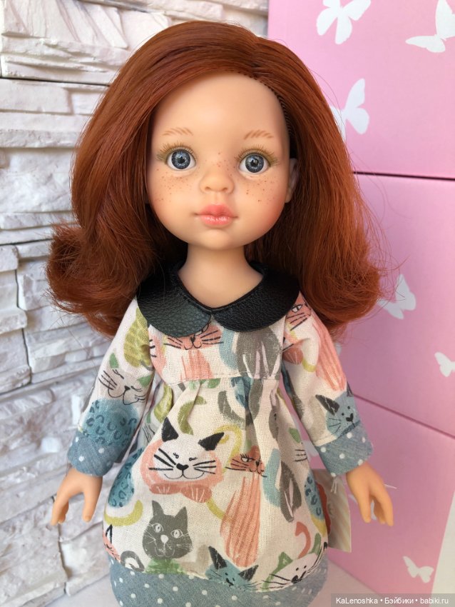 Кристи с кошками, каштановые волосы, серые глаза, от Паола Рейна(Paola Reina) (фото 2)