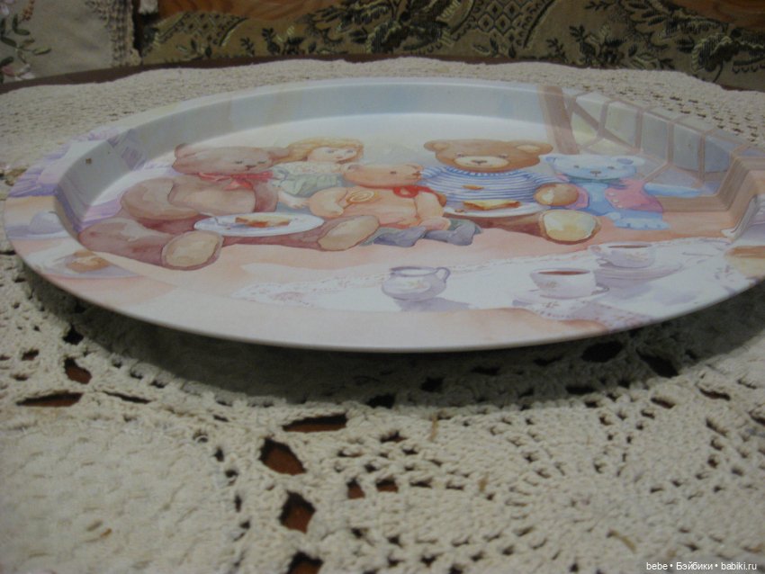 Винтажный поднос Мишки тедди металл Америка (фото 3)