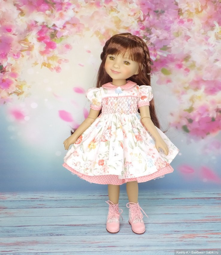PDF. Платье с буфами для Fashion Friends Ruby Red, Minouche, Maru mimi pal и др. кукол (фото 3)