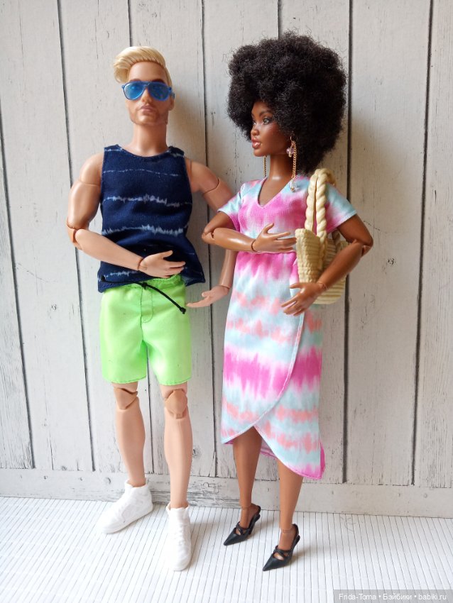 Одежда Барби Кен фешнпак летний аутфит платье шорты сумочка фэмили лук фэшен пак