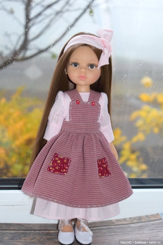 Сарафан для куклы Sebra, розовый купить в интернет-магазине Bunny Hill