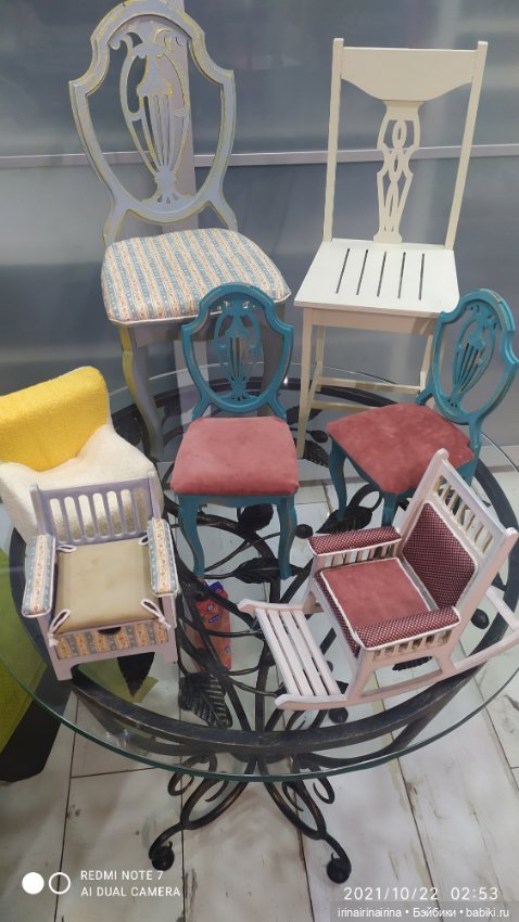 Кресло для куклы с выдвижным ящиком (фото 8)