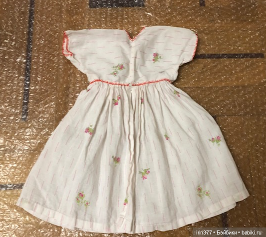 Платье хлопок для небольшой антикварной куклы (фото 3)