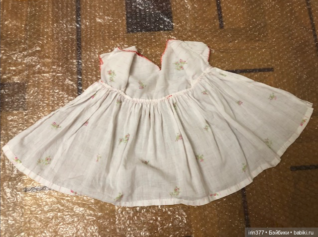Платье хлопок для небольшой антикварной куклы (фото 5)
