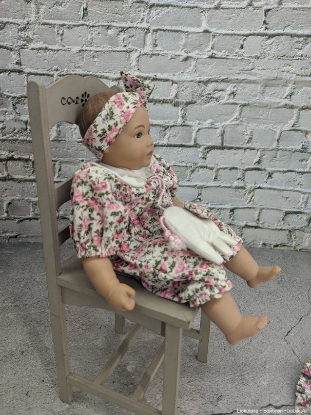 Малышка со слоником от Heidi Ott. 22 см (фото 7)