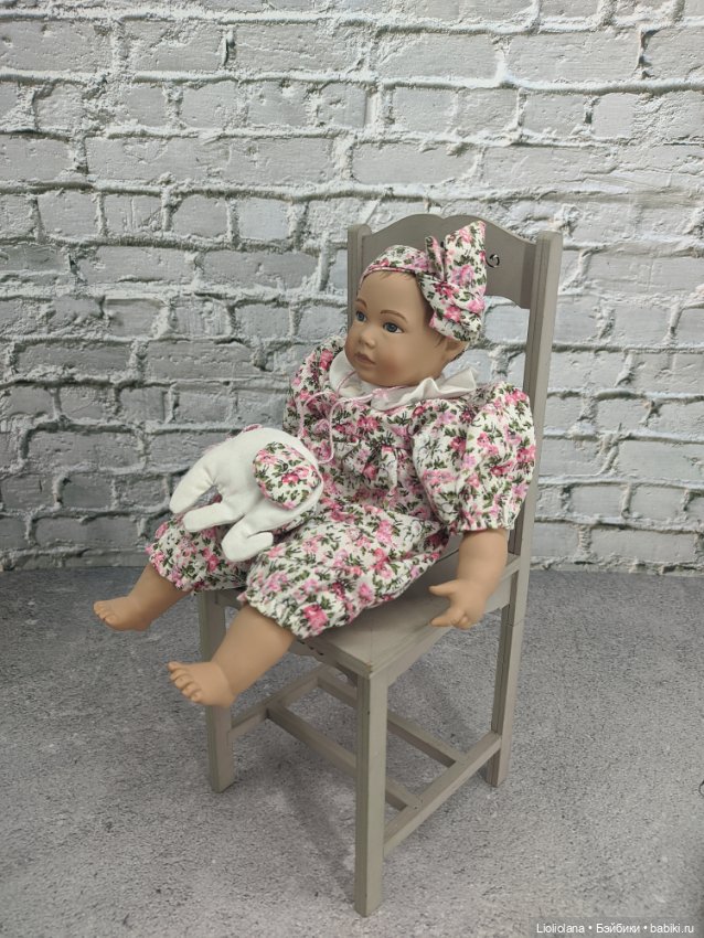 Малышка со слоником от Heidi Ott. 22 см (фото 6)