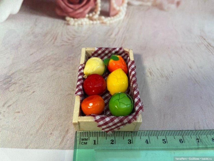 Фрукты-овощи в ящичке — Кукольная миниатюра и румбокс (фото 3)