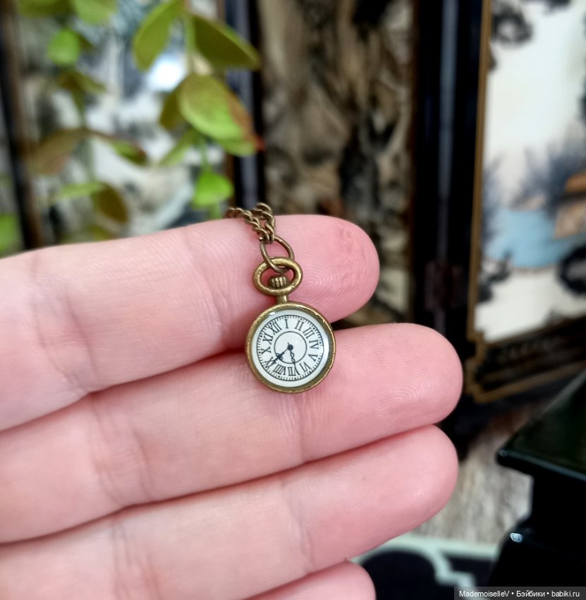 Часы карманные на цепочке мини
