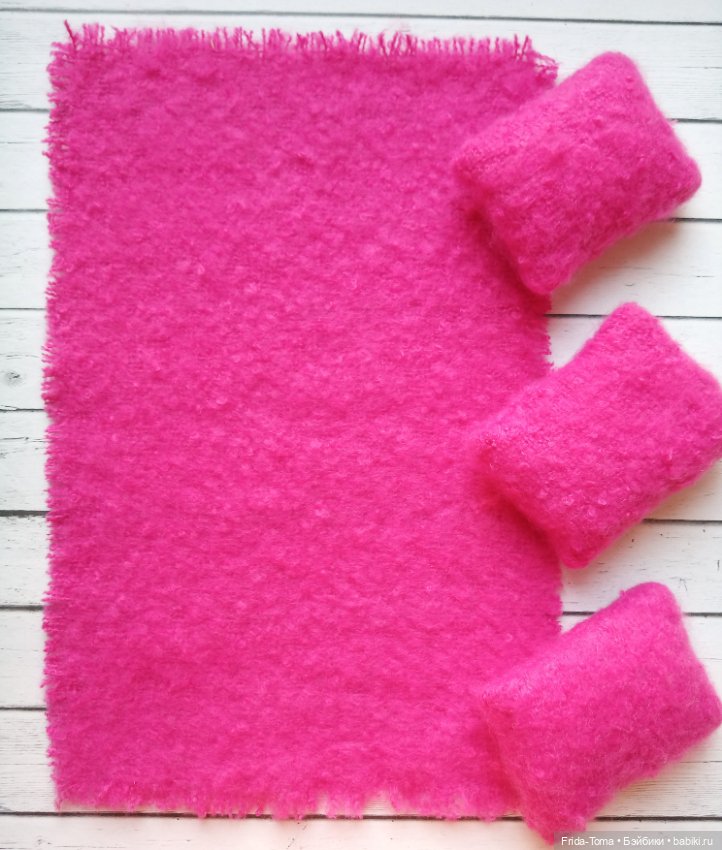 Плед подушка одеяло покрывало Пинк Барби бело серый пыльная роза для кукол в румбокс кукольный дом (фото 6)