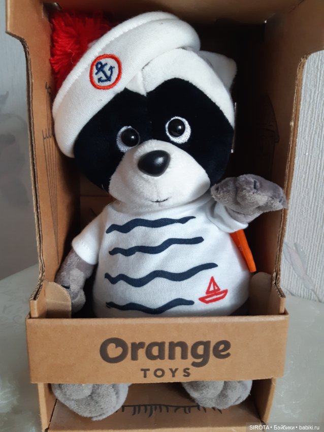 Мягкая игрушка Orange Toys Енотик Дэнни Морское путешествие