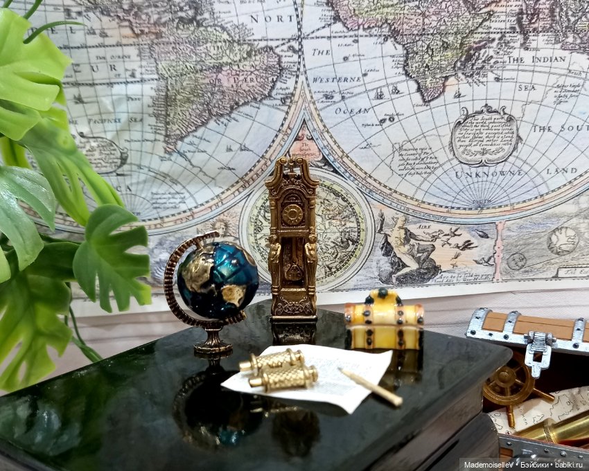 Глобус и бинокль — Кукольная миниатюра и румбокс (фото 8)