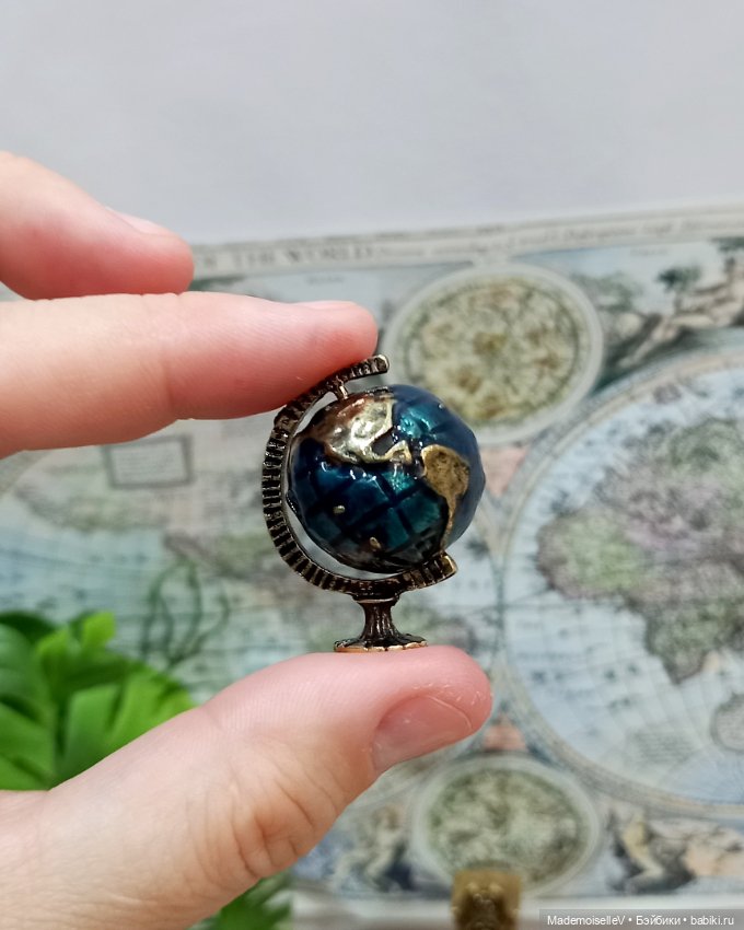 Глобус и бинокль — Кукольная миниатюра и румбокс (фото 4)
