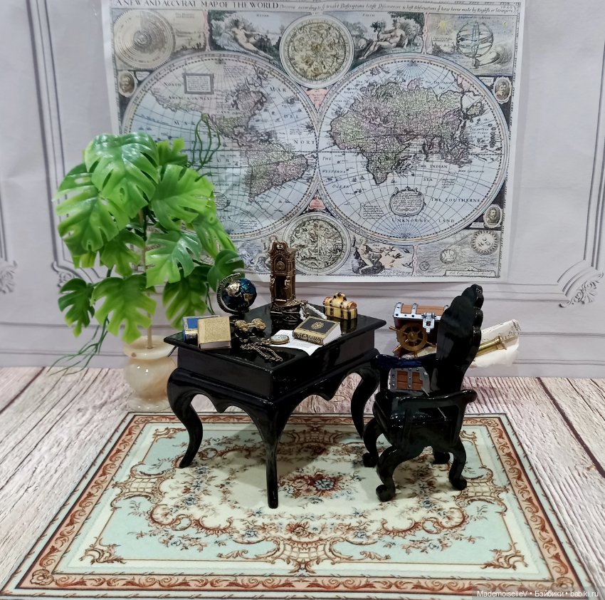 Глобус и бинокль — Кукольная миниатюра и румбокс (фото 3)