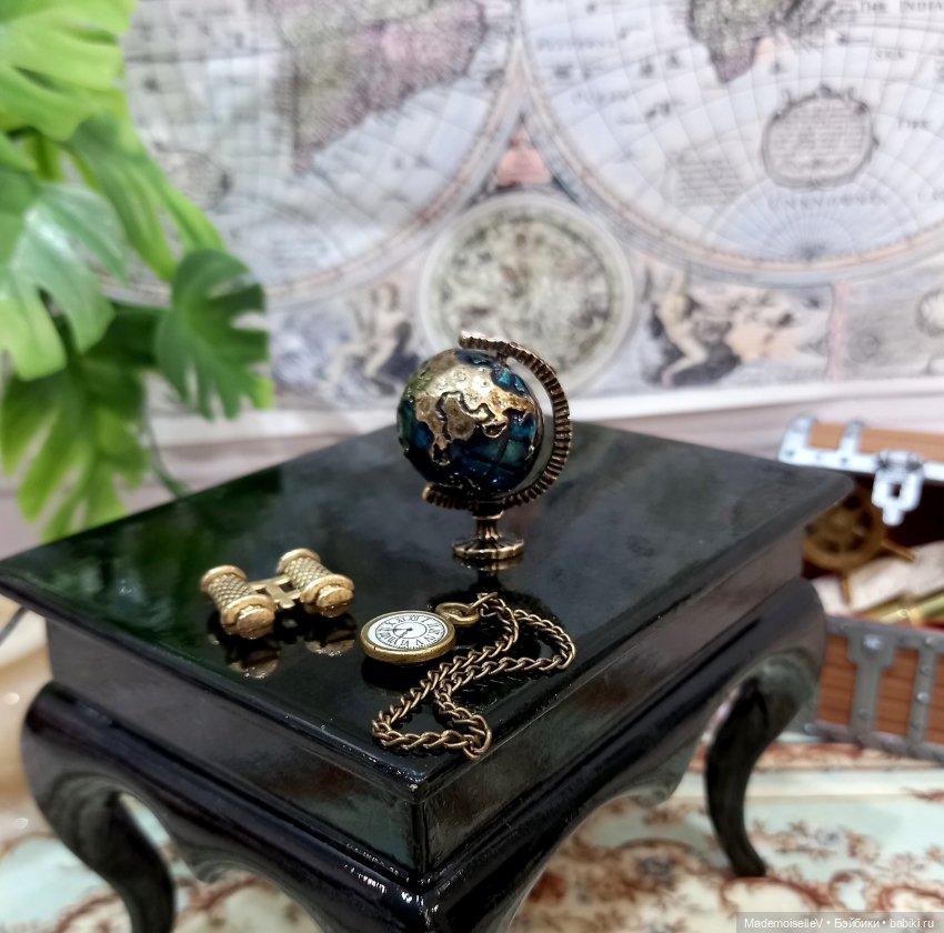 Глобус и бинокль — Кукольная миниатюра и румбокс (фото 10)