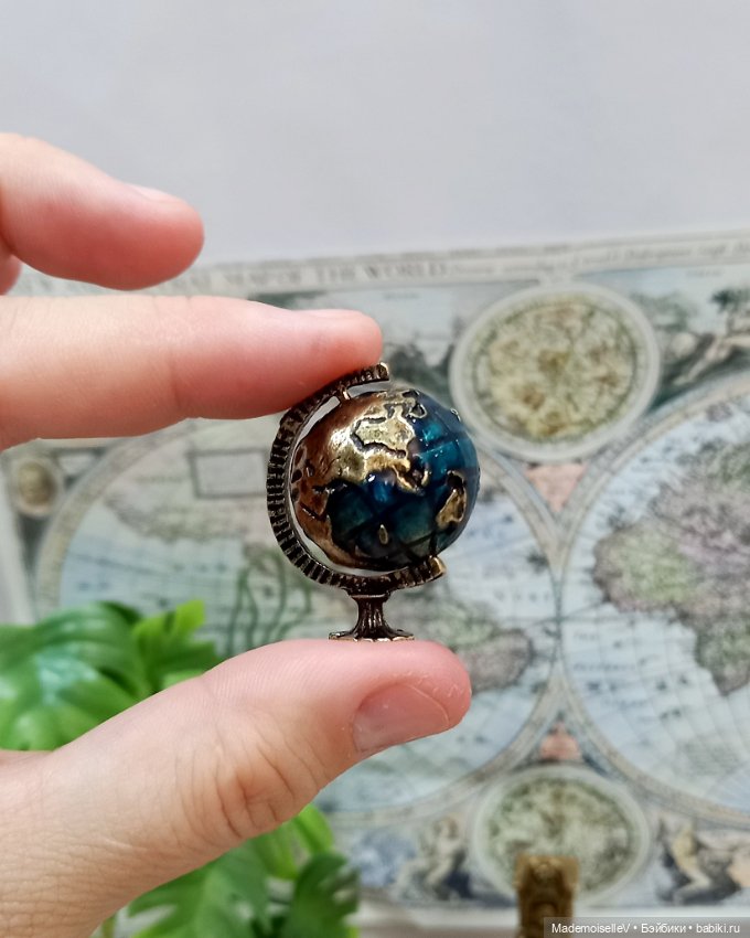 Глобус и бинокль — Кукольная миниатюра и румбокс (фото 5)