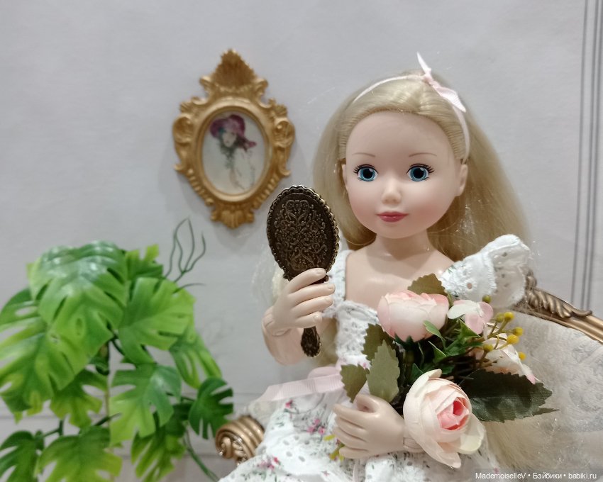 Зеркальце, бронза — Миниатюра для кукол (фото 6)