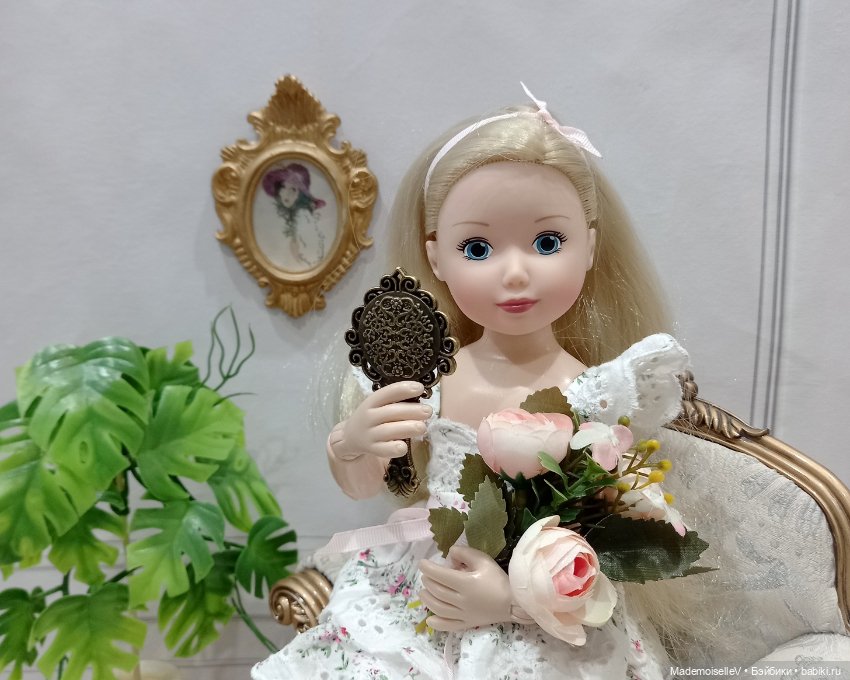 Зеркальце, бронза — Миниатюра для кукол