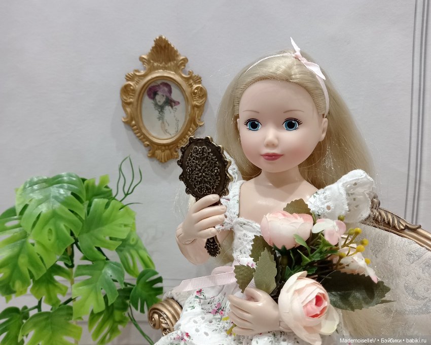 Зеркальце, бронза — Миниатюра для кукол