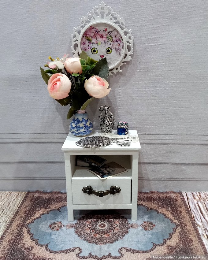 Зеркальце, серебро — Миниатюра для кукол (фото 6)