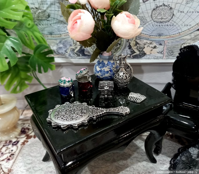 Зеркальце, серебро — Миниатюра для кукол (фото 9)